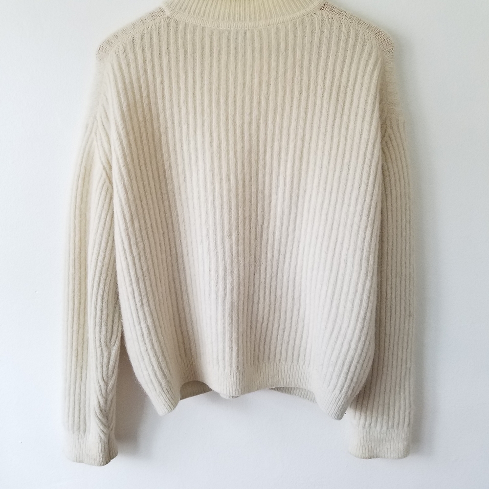 & Other Stories Cream Ribbed Cardigan - Picture 5 of 12